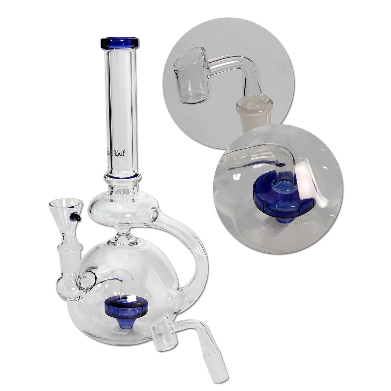 Black Leaf Recycler Bong Perko Kräuter Öl