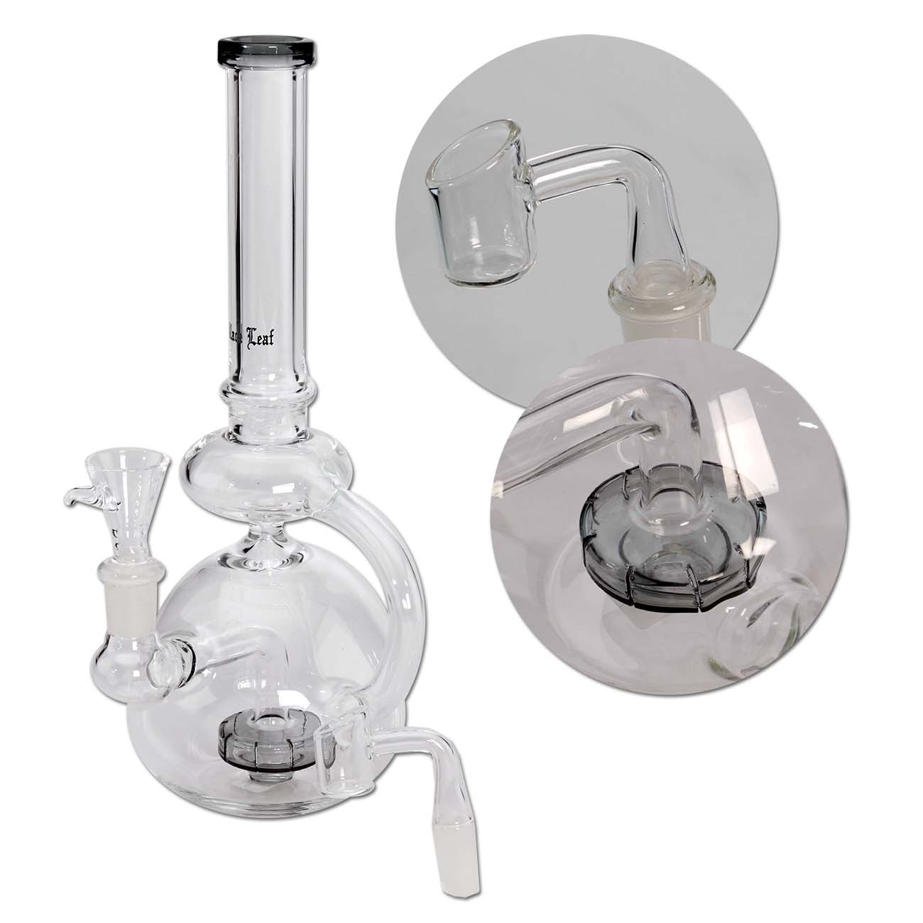 Black Leaf Recycler Bong Perko Kräuter Öl