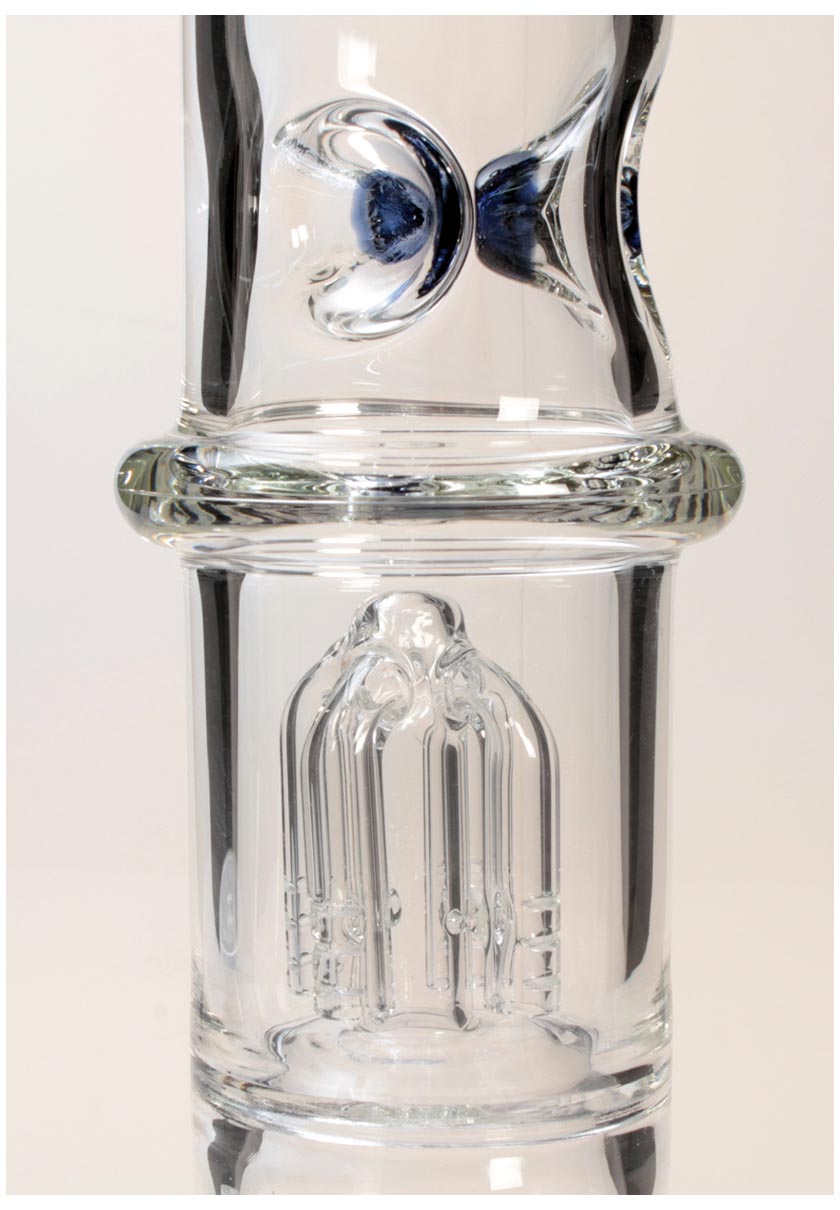 Black Leaf Glass Bong Ice 4-Arm Percolator