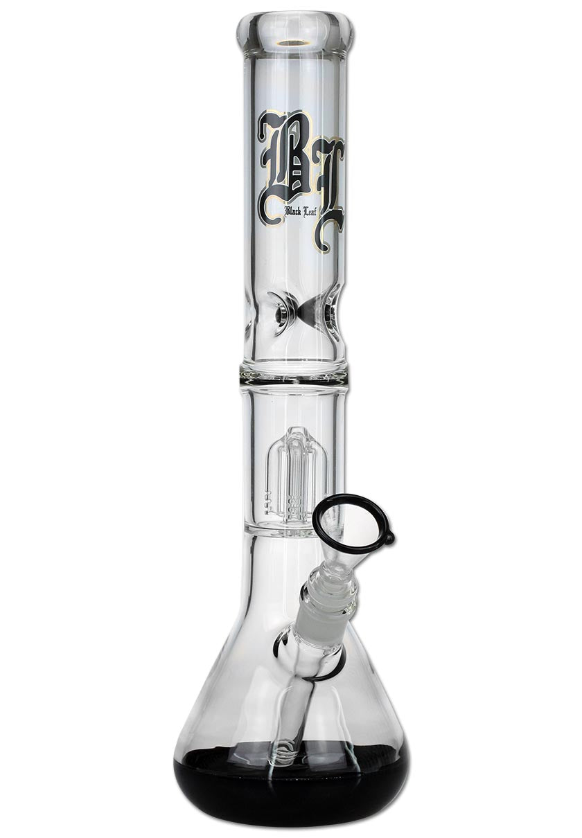 Black Leaf Glass Bong Ice 4-Arm Percolator