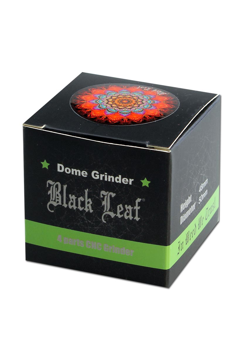 Black Leaf Mandala Alu-Grinder 4-tlg. Rot