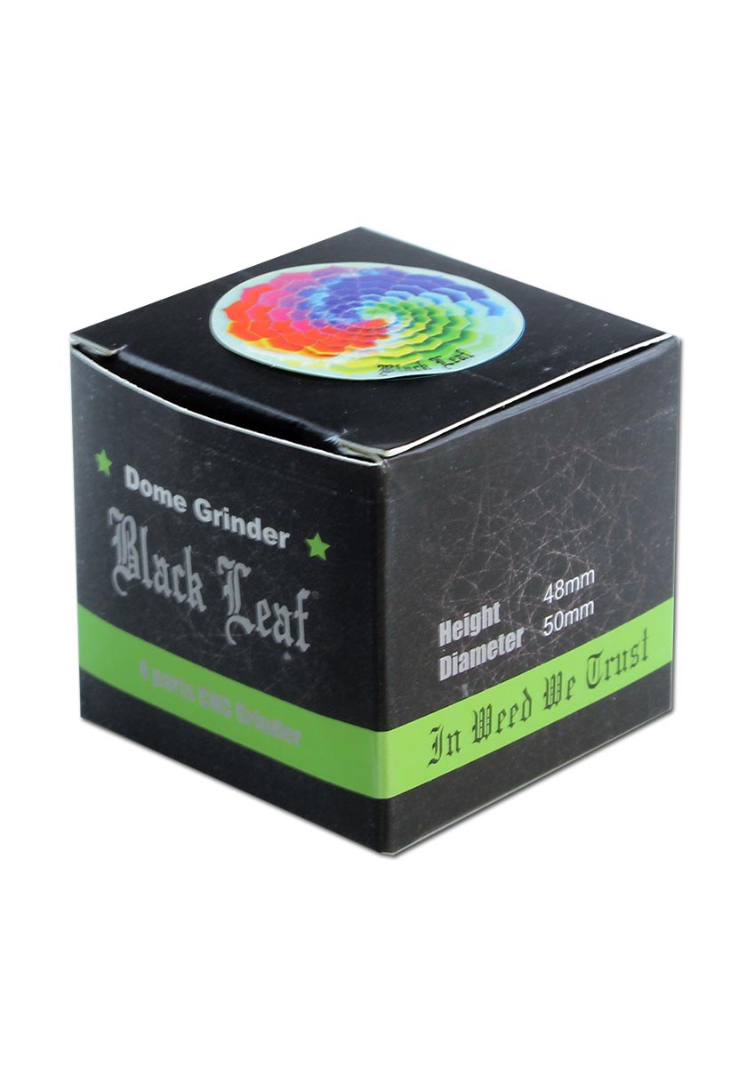 Black Leaf Mandala aluminum grinder 4 pieces. h.blue