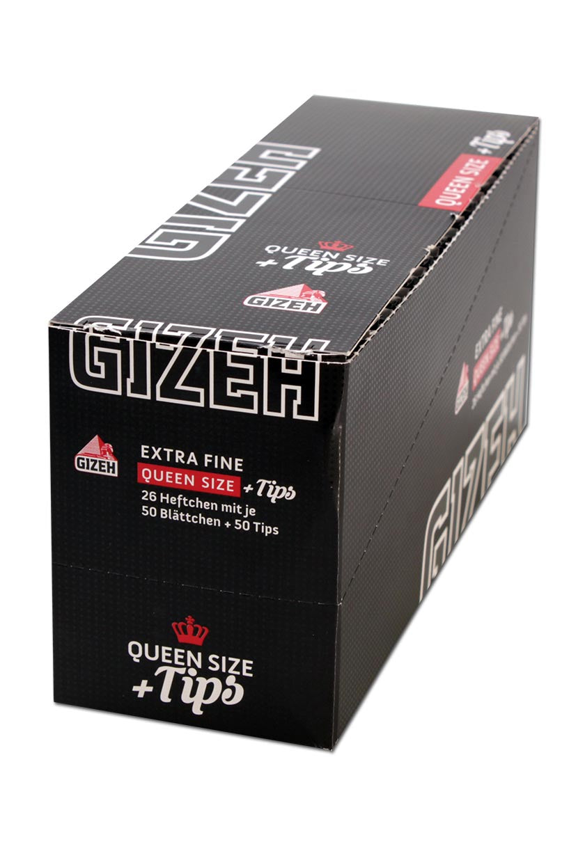 GIZEH BLACK Papers Queen Size Extra Fine+Tips