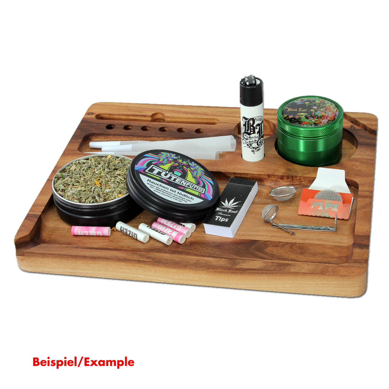 Black Leaf Akazienholz Rolling Tray