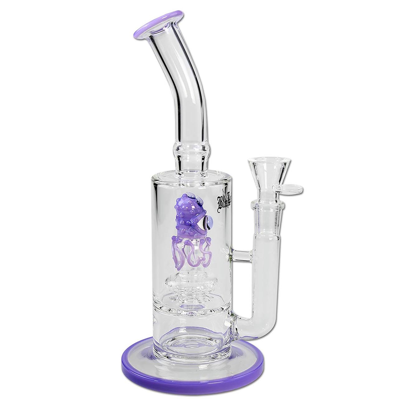 Black Leaf octopus bong shower head percolator purple