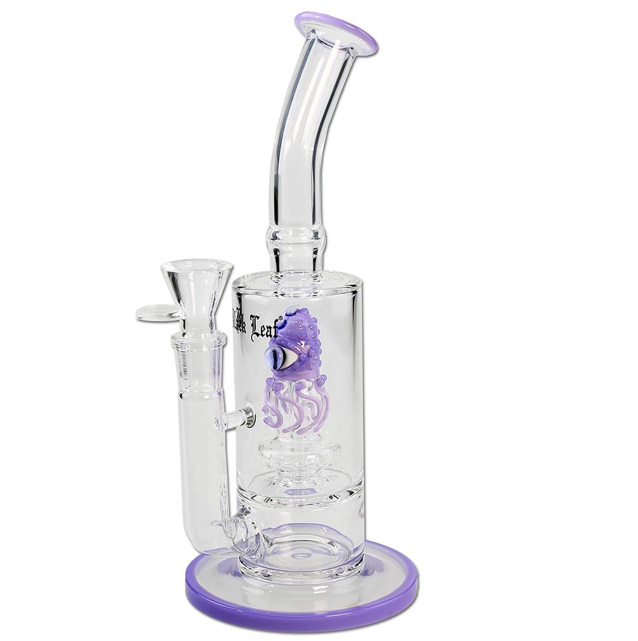 Black Leaf octopus bong shower head percolator purple