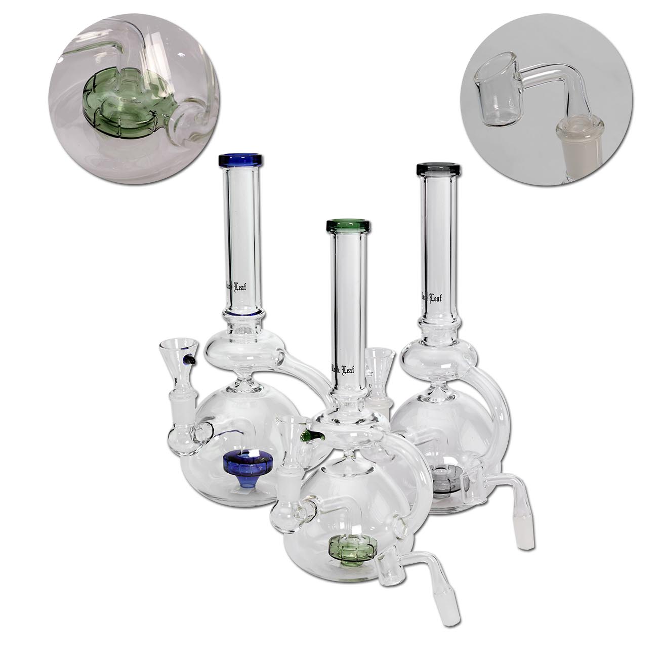 Black Leaf Recycler Bong Perko Kräuter Öl