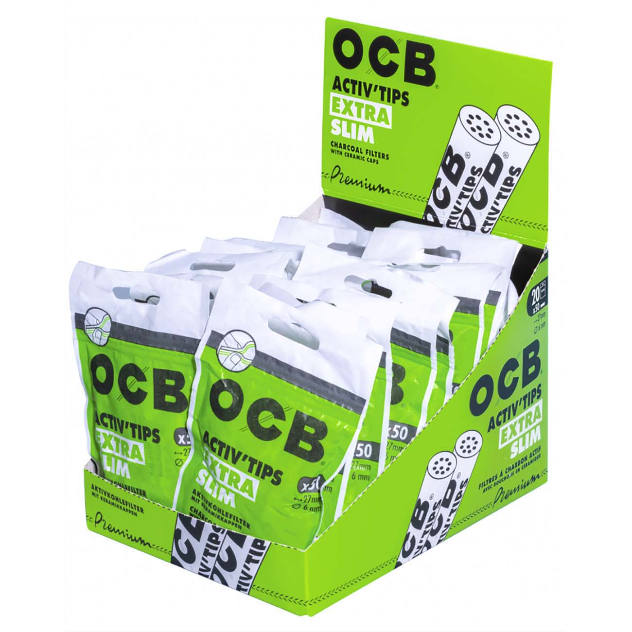 OCB Activ Tips Extra Slim Aktivkohlefilter