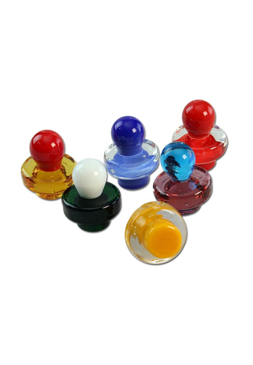 Carb Cap aus Glas Spielfigur im Farbmix