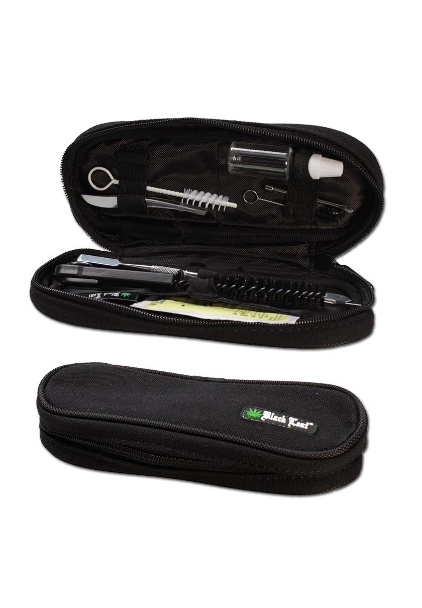 Black Leaf tool and cleaner pencil case