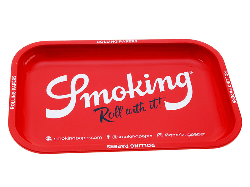 Gizeh Rolling Tray Metal Turning Tray - Smoking Red