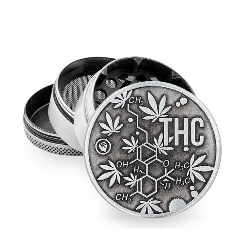 Metall-Grinder THC Molecule 4-tlg.