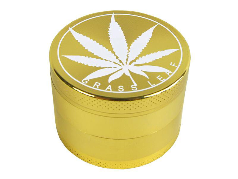 Metall-Grinder Grass Leaf Gold 4-tlg.