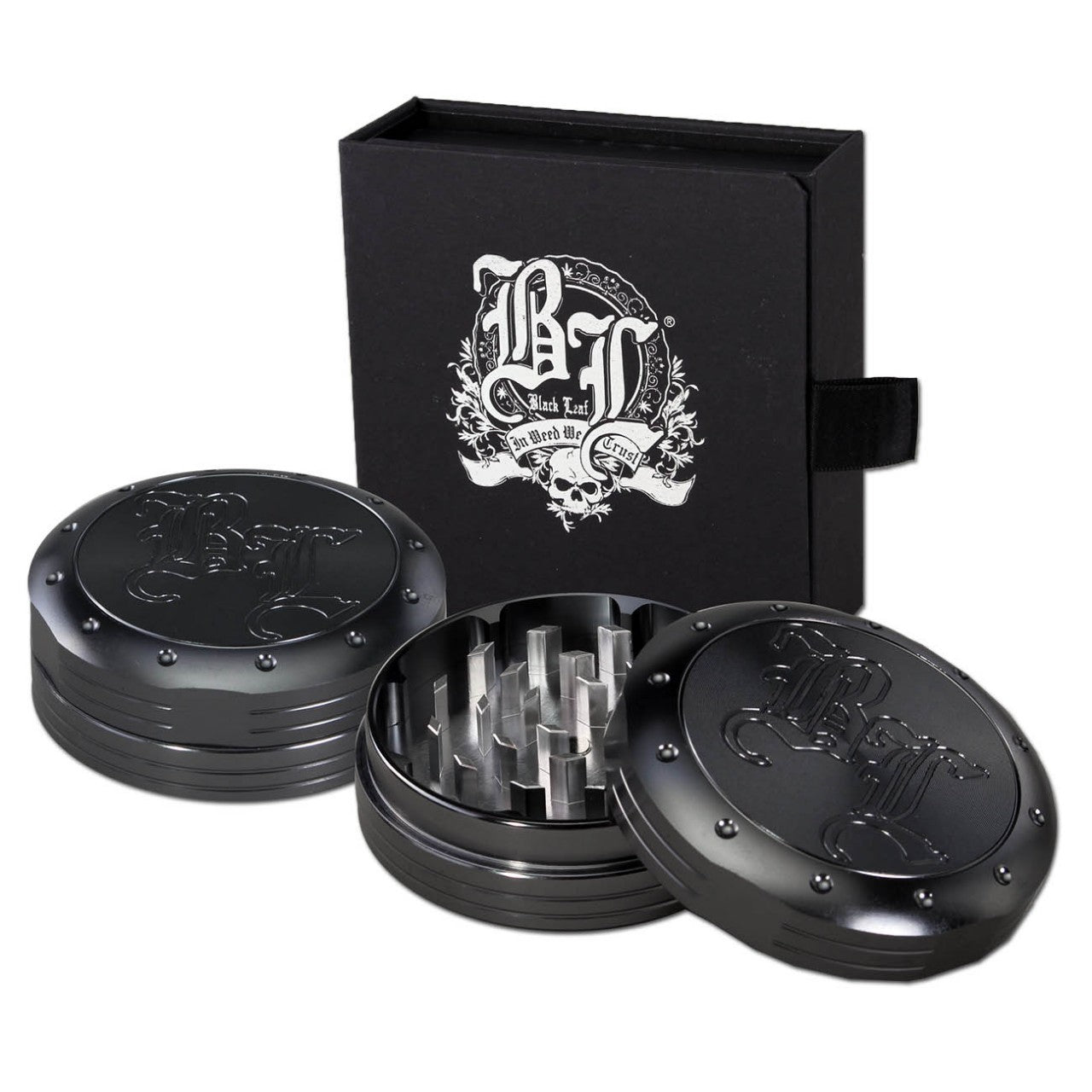 Black Leaf Deep Engraving Grinder 2-tlg. grau