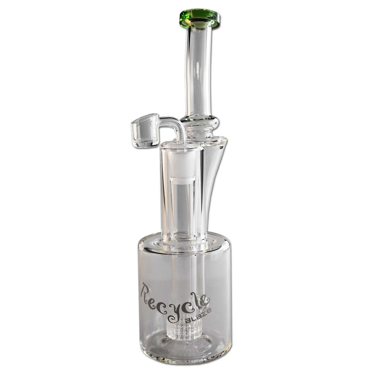 BLAZE Recycler glass bong with percolator