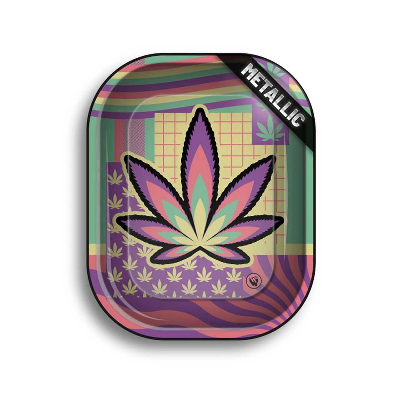 Rolling Tray LEAVES 36 4/4 Metallic