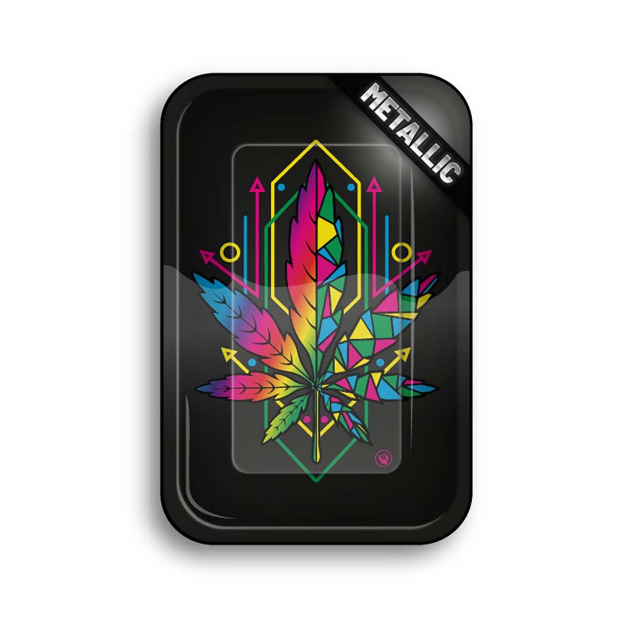 Rolling Tray GEO. LEAVES Metallic